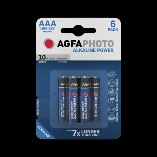 BLISTER DI 10 AG105 Agfa Foto Batteria alcalina AAA 